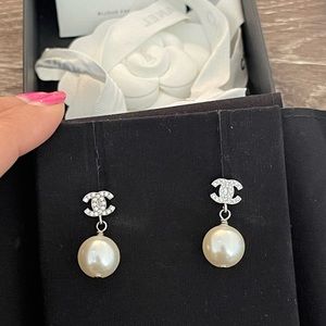SOLD Authentic Chanel pearl earrings